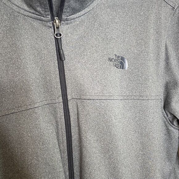The North Face Heather Grey Full Zip Long Sleeve Jacket Size Medium Mens - Picture 2 of 7